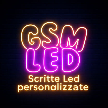 Scritta led personalizzata